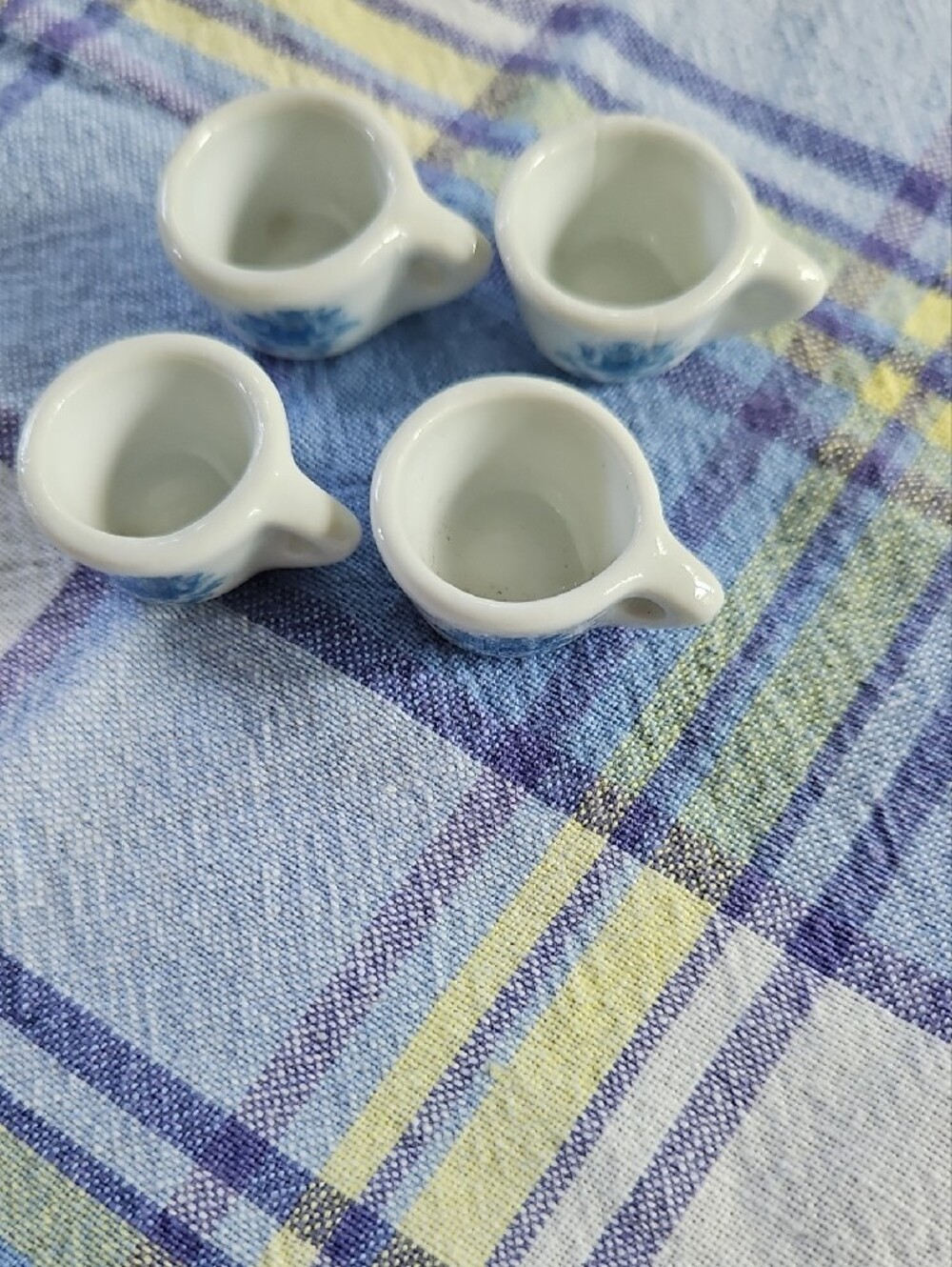 VTG 13 PC Miniature Ceramic Tea Set with Blue Floral Motif - Picture 5 of 11